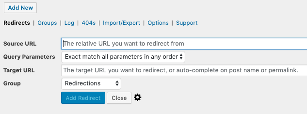 redirect a website page