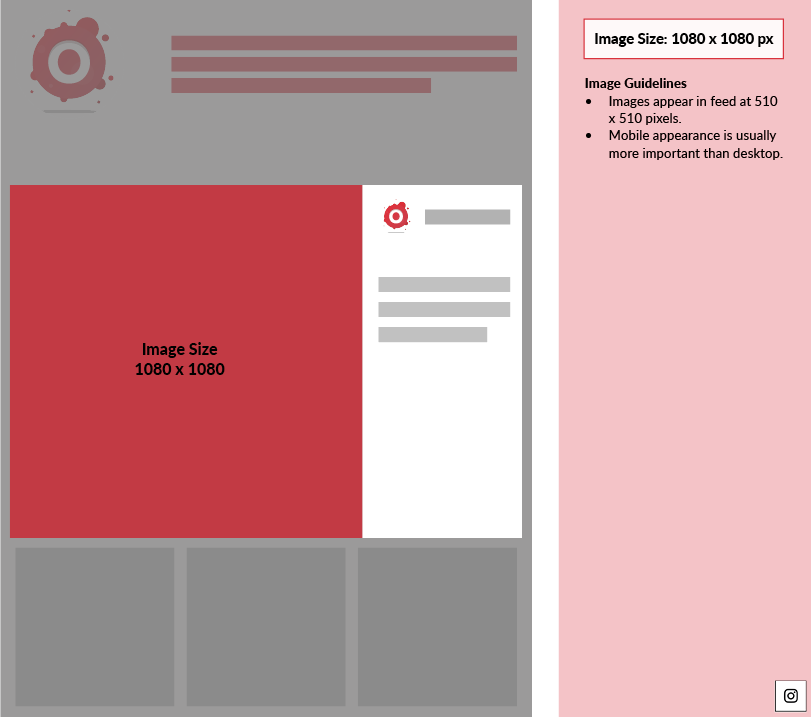 Recommended image size for your Instagram posts.