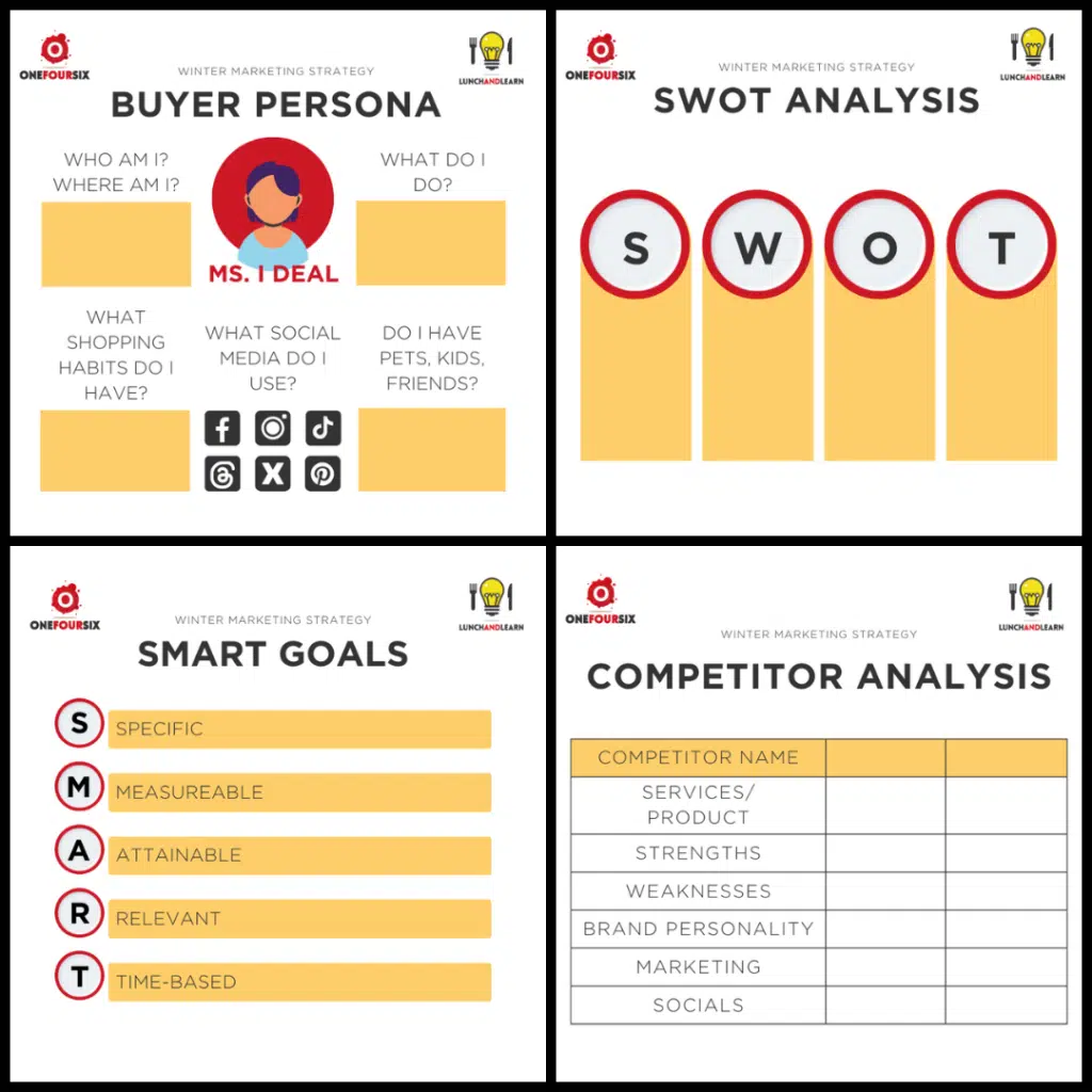 Winter marketing strategy worksheets image